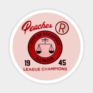 Rockford Peaches • AAGPBL Patch • Rockford, Illinois Magnet